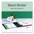Premier Easy Open Clearvue Locking Slant-d Ring Binder, 3 Rings, 1" Capacity, 11 X 8.5, Black