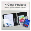 Premier Easy Open Clearvue Locking Slant-d Ring Binder, 3 Rings, 1" Capacity, 11 X 8.5, Black