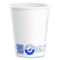 Recycled Content PCF Paper Hot Cups, ProPlanet Seal, 10 oz, White, 50/Pack