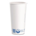 Recycled Content PCF Paper Hot Cups, ProPlanet Seal, 20 oz, White/Blue, 600/Carton