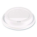 Traveler Hot Cup Lids, Fits 12 oz to 16 oz Hot Cups, Plastic, White, 100/Pack
