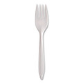 Style Setter Medium Weight Polypropylene Cutlery, Fork, Plastic, White, 1,000/Carton