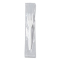 Regal Mediumweight Cutlery, Individually Wrapped, Fork, Plastic, White, 1,000/Carton