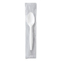 Regal Mediumweight Cutlery, Individually Wrapped, Spoon, Plastic, White, 1,000/Carton