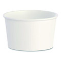 Double Poly Paper Food Containers, 5 oz, 3.38" Diameter x 2.01"h, White, Paper, 1,000/Carton