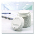 Traveler Cappuccino Style Dome Lid, Fits 10 oz to 24 oz Hot Cups, White, 95 Lids/Sleeve, 10 Sleeves/Carton
