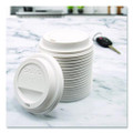 Traveler Cappuccino Style Dome Lid, Fits 10 oz to 24 oz Hot Cups, White, 95 Lids/Sleeve, 10 Sleeves/Carton