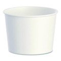 Double Poly Paper Food Containers, 10 oz, 3.8 dia x 2.7" h, White, Paper,1,000/Carton