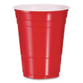 SOLO Party Plastic Cold Drink Cups, 16 oz, Red, 24/Pack, 25 Packs/Carton
