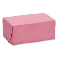 Pink One-Piece Non-Window Bakery Box, 7 x 7 x 4, Pink, Paper, 250/Carton