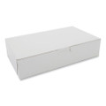 White One-Piece Non-Window Bakery Boxes, 10 x 6 x 2.25, White, Paper, 250/Carton