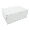 White One-Piece Non-Window Bakery Boxes, 11 x 8 x 4, White, Paper, 100/Bundle