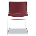 Olson Stacker High Density Chair, Supports Up To 300 Lb, Mulberry Seat/back, Chrome Base, 4/carton