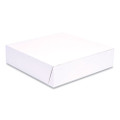 White One-Piece Non-Window Bakery Boxes, 10 x 10 x 2.5, White, Paper, 250/Bundle