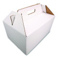 Carryout Barn Boxes, Large Corugated, 12 x 18 x 9, White/Kraft, 25/Carton