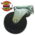 4-Inch Swivel Plate Caster with Hardware, 4" Wheel, Black