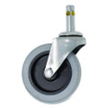 3" Swivel Caster, 0.44" x 1.38" Swivel Stem, Gray