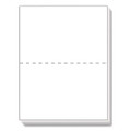 Blank Cut Sheets for 2-Up W-2 and 1099 Tax Forms, 84 Bright, Perforated at 5.5", 20 lb Bond Weight, 8.5 x 11, White, 500/Ream