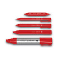Permanent Marker, Pen-Style, Fine Bullet Tip, Red, Dozen