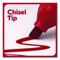 Permanent Marker, Tank-Style, Medium Chisel Tip, Assorted Colors, 5/Pack