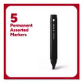 Permanent Marker, Tank-Style, Medium Chisel Tip, Assorted Colors, 5/Pack