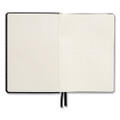 Flexible-Cover Business Journal with Elastic Closure, 1-Subject, Quadrille Rule (5 sq/in), Black Cover, (128) 8 x 5.5 Sheets