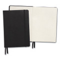 Flexible-Cover Business Journal with Elastic Closure, 1-Subject, Quadrille Rule (5 sq/in), Black Cover, (128) 8 x 5.5 Sheets