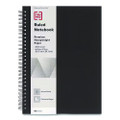 Wirebound Soft-Cover Notebook, 1-Subject, Narrow Rule, Black Cover, (80) 9.5 x 6.5 Sheets