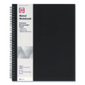 Wirebound Soft-Cover Notebook, 1-Subject, Narrow Rule, Black Cover, (80) 11 x 8.5 Sheets
