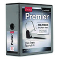 Premier Easy Open Clearvue Locking Slant-d Ring Binder, 3 Rings, 5" Capacity, 11 X 8.5, Black