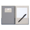 Wirebound Hardcover Notebook, 1-Subject, Narrow Rule, Gray/Blue Cover, (80) 9.5 x 6.5 Sheets