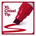XL Permanent Marker, Extra-Broad Chisel Tip, Assorted Colors, 4/Pack