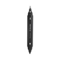 Permanent Marker, Pen-Style Twin-Tip, Extra-Fine/Fine Bullet/Needle Tips, Black, Dozen