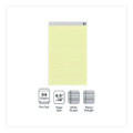 Notepads, Wide/Legal Rule, (50) Canary Yellow 8.5 x 14 Sheets, 12/Pack