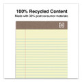 100% Recycled Notepads, Narrow Rule, (50) Canary Yellow 5 x 8 Sheets, Dozen