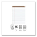 100% Recycled Notepads, Wide/Legal Rule, (50) White 8.5 x 11 Sheets, Dozen