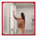 Magnetic Steel Mobile Dry Erase Board, 40" x 30", White Surface, Silver Aluminum Frame