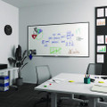Melamine Dry Erase Board, 96" x 48", White Surface, Black Aluminum Frame
