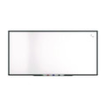 Magnetic Porcelain Dry Erase Board, 96" x 48", White Surface, Black Aluminum Frame