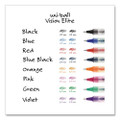 VISION ELITE Rollerball Pen, Stick, Micro 0.5 mm, Red Ink, Black/Red/Clear Barrel, Dozen