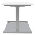 Essentials Electric Sit-Stand Desk, 55.1" x 27.5" x 25.9" to 51.5", White/Aluminum