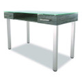 Prestige Glass Writing Desk, 47.1" x 23.5" x 29.5", Gray