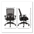 Workspace2.0 500 Series Task Chair, Supports Up to 300 lb, 17.8" - 22.8" Seat Height, Black Fabric Seat/Mesh Back, Black Base