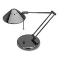 Classic Halogen Tilt-Arm Desk Lamp, 12" to 15" High, Black Chrome