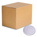 Plastic Lids for Foam Cups and Bowls, Slotted, Fits 32 oz to 64 oz Cold Cups, Translucent, 1,000/Carton