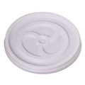 Plastic Lids for Foam Cups and Bowls, Vented, Fits 6 oz Hot Cups, White, 1,000/Carton