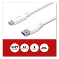 USB-C to USB-A 3.1 Charging Cable, 3.3 ft, White
