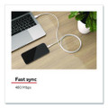 Lightning to USB-A Charging Cable, 6.6 ft, White, 2/Pack