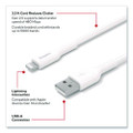 Lightning to USB-A Charging Cable, 3.3 ft, White, 2/Pack