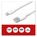 Lightning to USB-A Charging Cable, 6.6 ft, White
